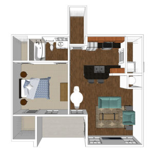 Oak one bedroom Crozet Apartment